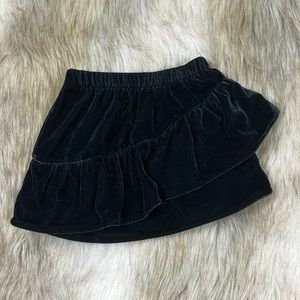 2T Holiday Time Velvet Ruffle Skirt